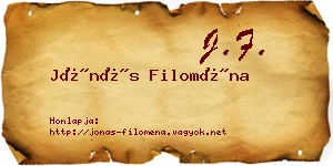 Jónás Filoména névjegykártya